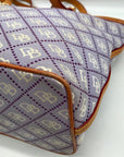 Dooney & Bourke Lavendar Monogram Canvas Tote Bag