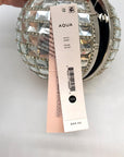 Aqua Embellished Silver Disco Ball Clutch