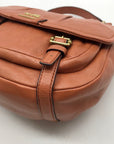 Coach Camel Brown Pebbled Leather Crossbody Bag