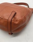 Coach Camel Brown Pebbled Leather Crossbody Bag