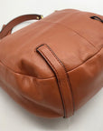 Coach Camel Brown Pebbled Leather Crossbody Bag