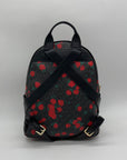 Michael Kors Black Abbey Rose Print Backpack