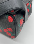 Michael Kors Black Abbey Rose Print Backpack
