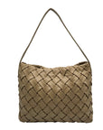 Like Dreams Beige Woven Faux Leather Hazel Tote Bag