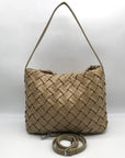 Like Dreams Beige Woven Faux Leather Hazel Tote Bag