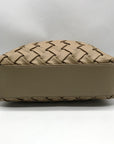 Like Dreams Beige Woven Faux Leather Hazel Tote Bag