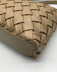 Like Dreams Beige Woven Faux Leather Hazel Tote Bag