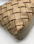 Like Dreams Beige Woven Faux Leather Hazel Tote Bag