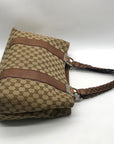 Gucci GG Khaki Signature Canvas Libeccio Tote Bag