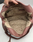 Michael Kors Mauve Pebbled Leather Austin Hobo Bag