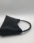 Urban Expressions Black Rhinestone Embellished Evening Shoulder Bag