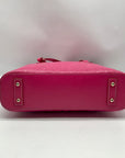 Dooney & Bourke Pink Embossed Leather Retro Grafica Tote Bag