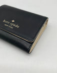 Kate Spade Black Leather Staci Business Card Holder Wallet