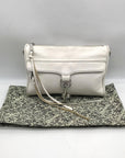 Rebecca Minkoff White Pebbled Leather Mac Crossbody Bag