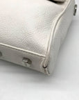Rebecca Minkoff White Pebbled Leather Mac Crossbody Bag