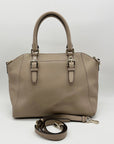 Michael Kors Beige Saffiano Leather Ciara Convertible Satchel
