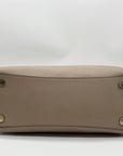 Michael Kors Beige Saffiano Leather Ciara Convertible Satchel