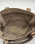 Michael Kors Beige Saffiano Leather Ciara Convertible Satchel