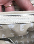 Aimee Kestenberg White Pebbled Leather Hobo Crossbody Bag