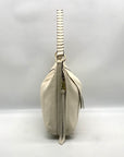 Aimee Kestenberg White Pebbled Leather Hobo Crossbody Bag