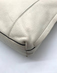 Aimee Kestenberg White Pebbled Leather Hobo Crossbody Bag