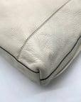 Aimee Kestenberg White Pebbled Leather Hobo Crossbody Bag