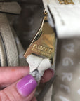 Aimee Kestenberg White Pebbled Leather Hobo Crossbody Bag