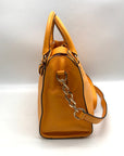 Michael Kors Orange Leather East West Hamilton Satchel Bag