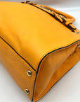 Michael Kors Orange Leather East West Hamilton Satchel Bag