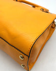 Michael Kors Orange Leather East West Hamilton Satchel Bag