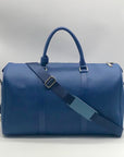 Rylor Blue Leather Duffle Bag