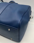 Rylor Blue Leather Duffle Bag