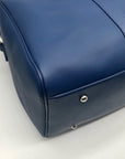 Rylor Blue Leather Duffle Bag