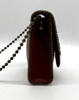 Leatherock Embellished Cross Brown Leather Crossbody