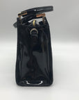 Danbaoly Black Croc-Embossed Shoulder Bag