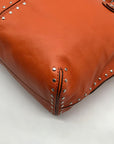 Michael Kors Tangerine Leather Astor Chain Convertible Satchel Bag