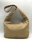 Lodis Tan Woven Leather Solstice Hobo Bag