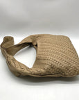 Lodis Tan Woven Leather Solstice Hobo Bag