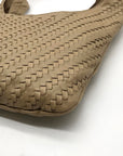 Lodis Tan Woven Leather Solstice Hobo Bag