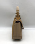 Burberry Beige Leather DK88 Top Handle Crossbody Bag