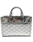 Michael Kors Silver Small East West Gigi Messenger Tote
