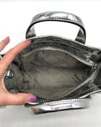 Michael Kors Silver Small East West Gigi Messenger Tote