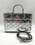 Michael Kors Silver Small East West Gigi Messenger Tote