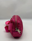 Pink Rhinestone-Embellished Waist Bag