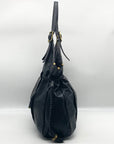 Elliott Lucca Black Leather Sinatra Shoulder Bag