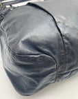 Elliott Lucca Black Leather Sinatra Shoulder Bag