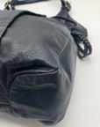 Elliott Lucca Black Leather Sinatra Shoulder Bag
