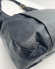 Elliott Lucca Black Leather Sinatra Shoulder Bag