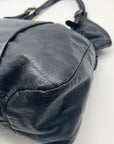 Elliott Lucca Black Leather Sinatra Shoulder Bag