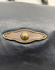 Elliott Lucca Black Leather Sinatra Shoulder Bag